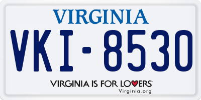 VA license plate VKI8530