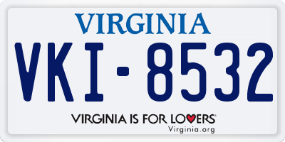 VA license plate VKI8532