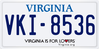 VA license plate VKI8536
