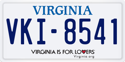 VA license plate VKI8541