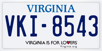 VA license plate VKI8543