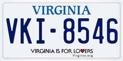 VA license plate VKI8546