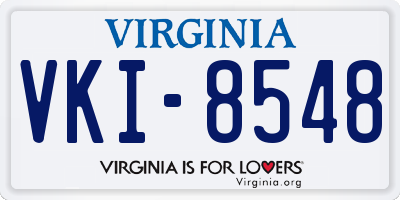 VA license plate VKI8548