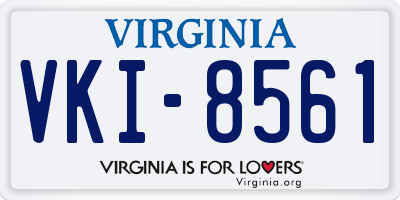 VA license plate VKI8561