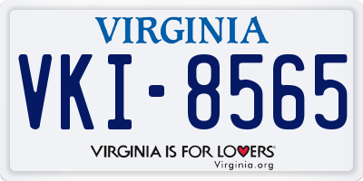 VA license plate VKI8565