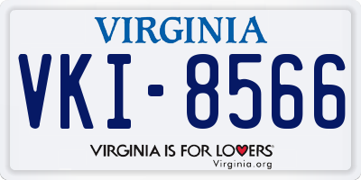 VA license plate VKI8566