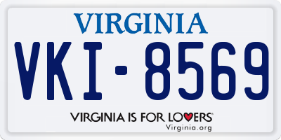 VA license plate VKI8569