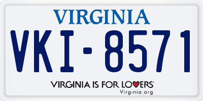 VA license plate VKI8571