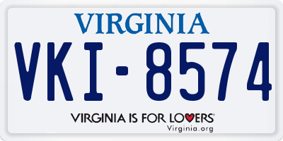 VA license plate VKI8574