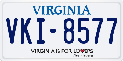 VA license plate VKI8577
