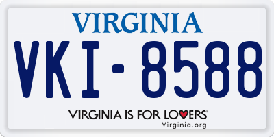 VA license plate VKI8588