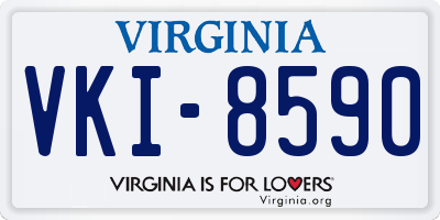 VA license plate VKI8590