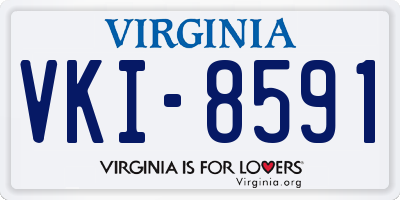 VA license plate VKI8591