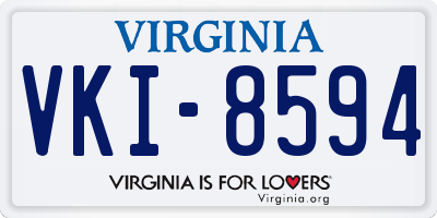 VA license plate VKI8594