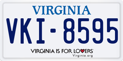 VA license plate VKI8595
