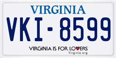 VA license plate VKI8599