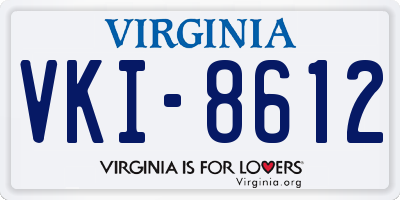 VA license plate VKI8612