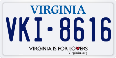 VA license plate VKI8616