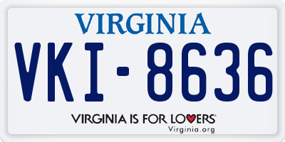 VA license plate VKI8636
