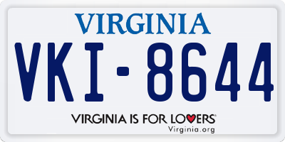 VA license plate VKI8644
