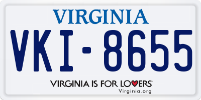 VA license plate VKI8655