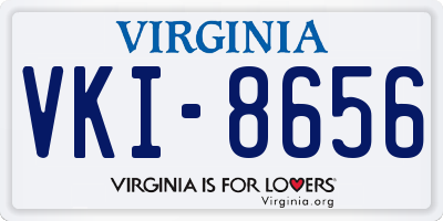 VA license plate VKI8656