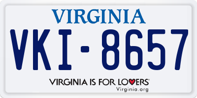 VA license plate VKI8657