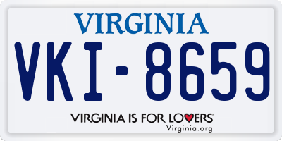 VA license plate VKI8659