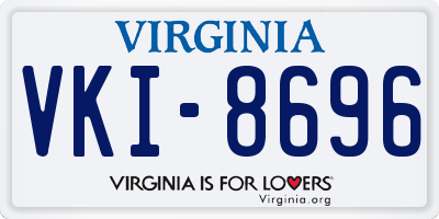 VA license plate VKI8696