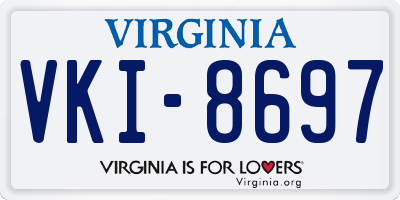 VA license plate VKI8697