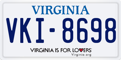 VA license plate VKI8698