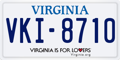 VA license plate VKI8710