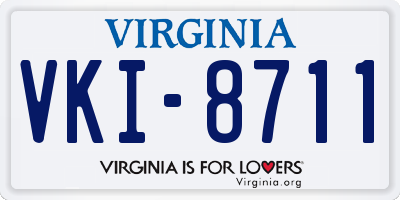 VA license plate VKI8711
