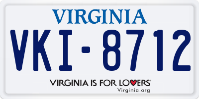 VA license plate VKI8712