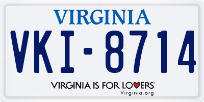 VA license plate VKI8714