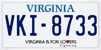 VA license plate VKI8733