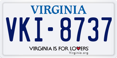 VA license plate VKI8737
