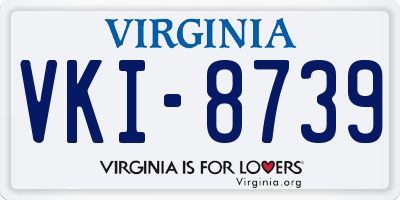 VA license plate VKI8739