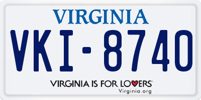 VA license plate VKI8740