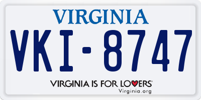 VA license plate VKI8747