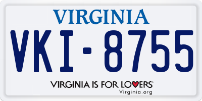 VA license plate VKI8755