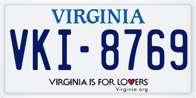 VA license plate VKI8769