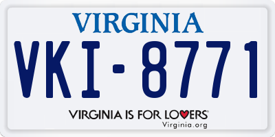 VA license plate VKI8771