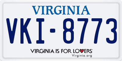VA license plate VKI8773