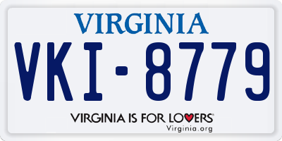VA license plate VKI8779