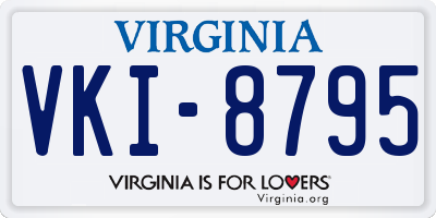 VA license plate VKI8795
