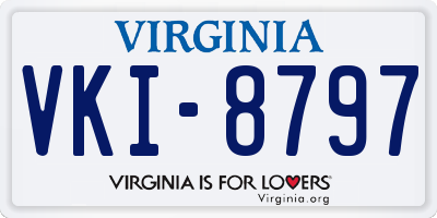 VA license plate VKI8797