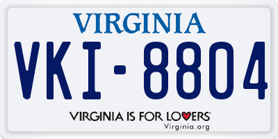 VA license plate VKI8804