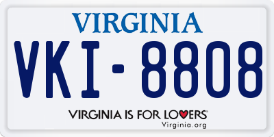 VA license plate VKI8808