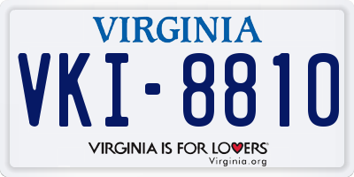 VA license plate VKI8810